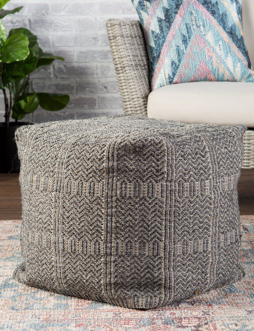 Bowen Indoor/Outdoor Woven Pouf Ottoman