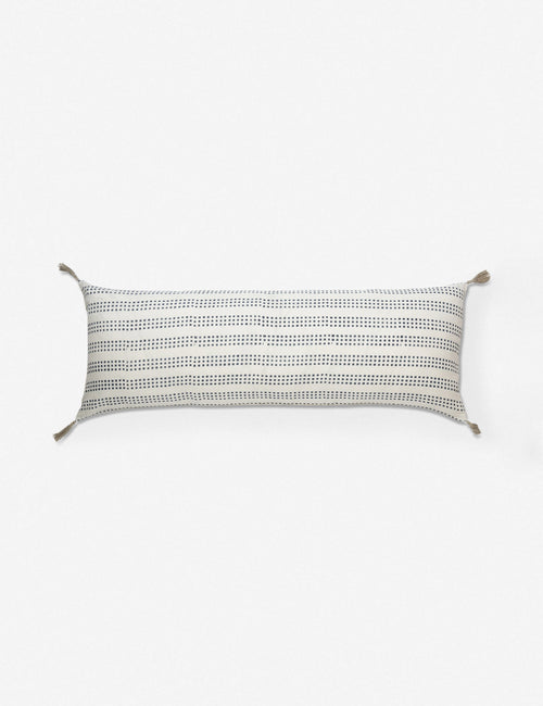 Oatha Neutral Long Linen Lumbar Pillow