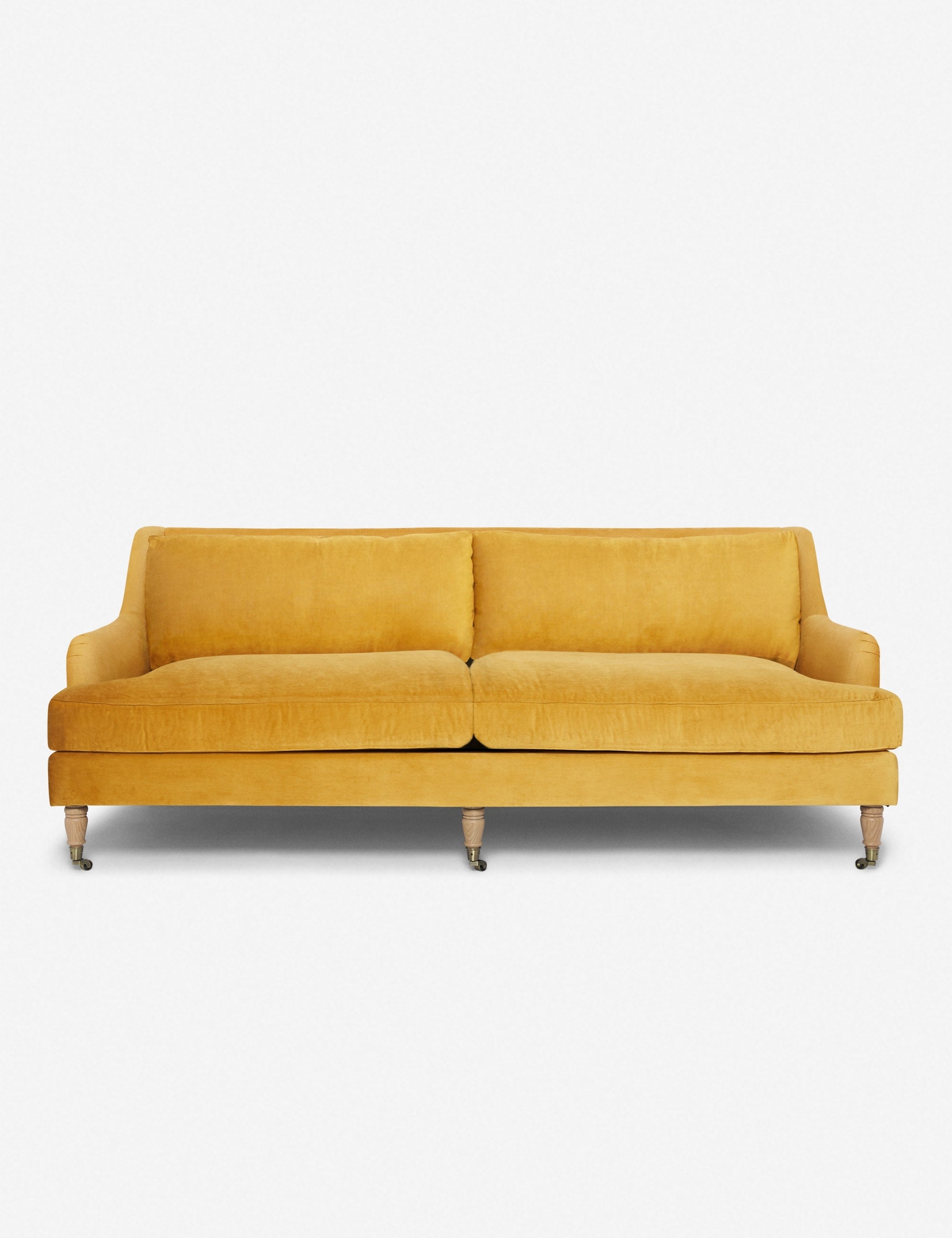 Rivington Sofa by Ginny Macdonald, Goldenrod Velvet 72"W