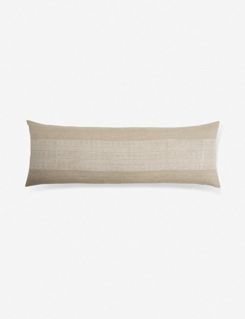 Long Lumbar Throw Pillow- Moss Linen – Coterie, Brooklyn