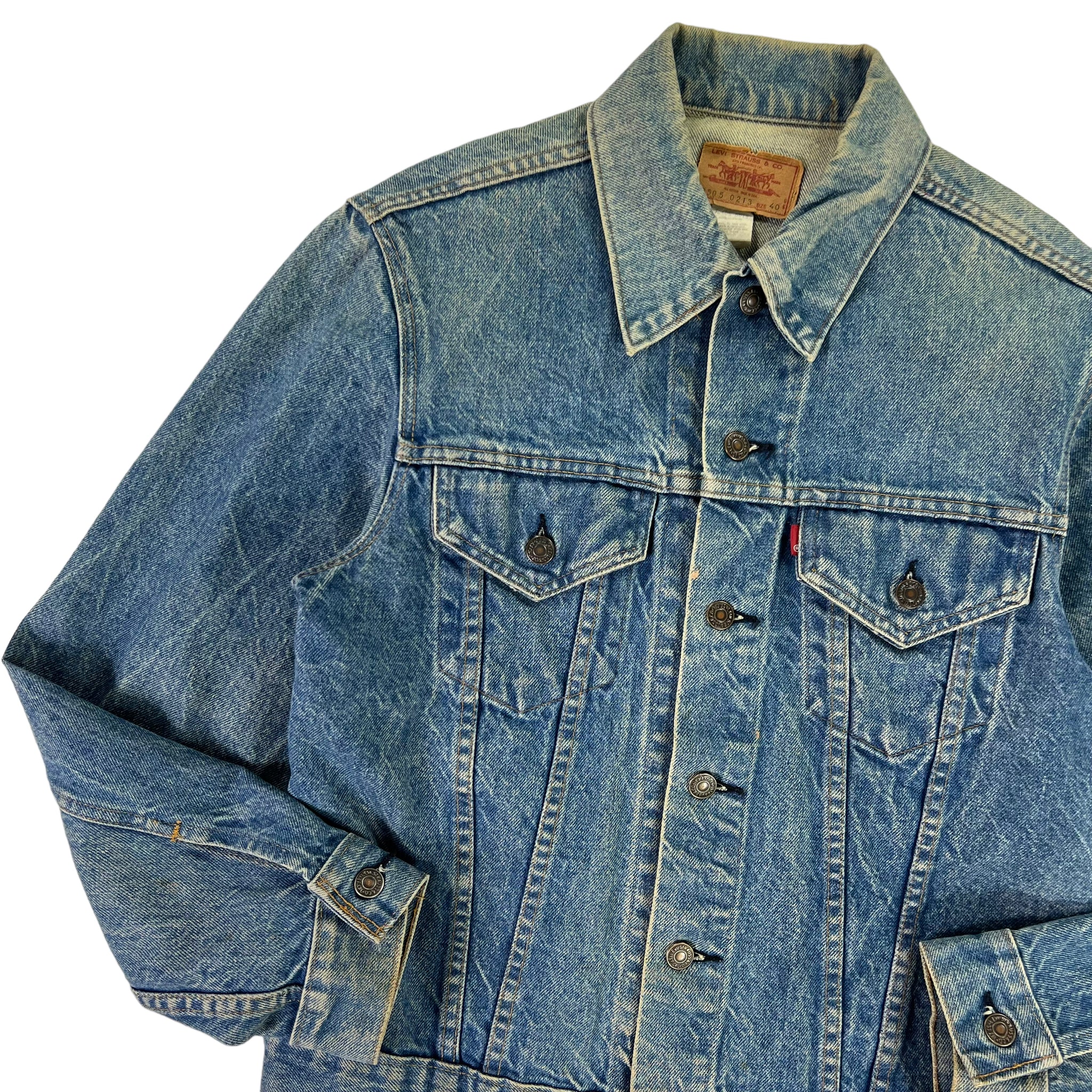 Vintage 80s Levi's 70505 0213 WPL 423 faded denim jean jacket (40) – The  Retro Recovery