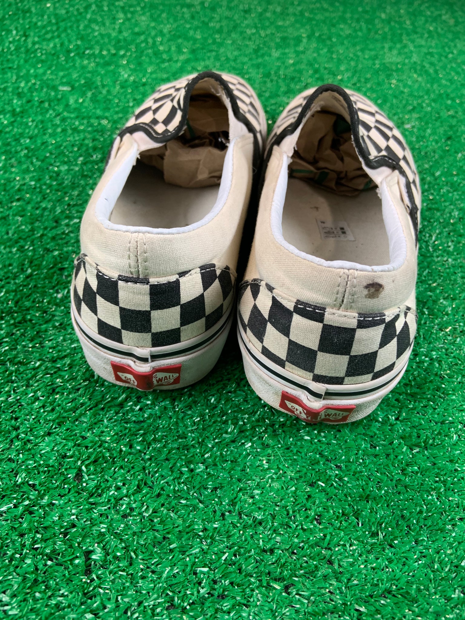 checkered vans 7.5