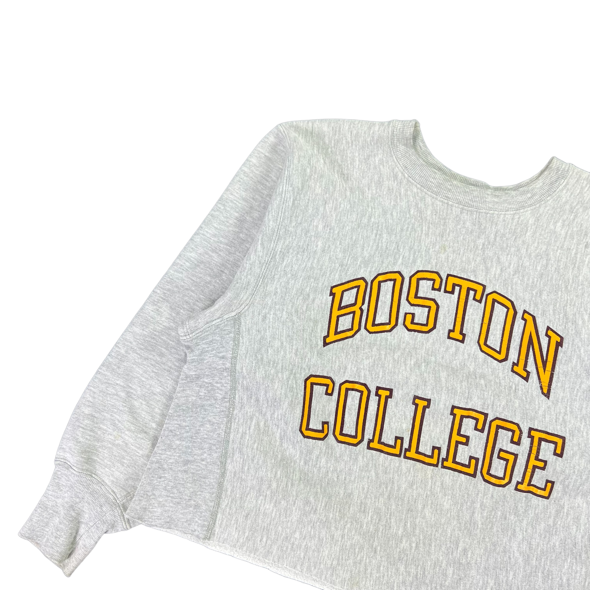 Vintage 80s Champion Reverse Weave Boston College cropped crewneck