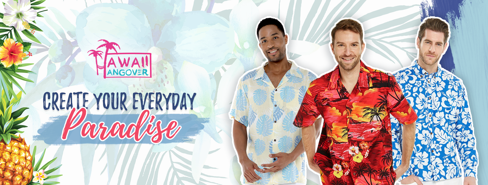 Neon Paradise Men Hawaiian Shirts