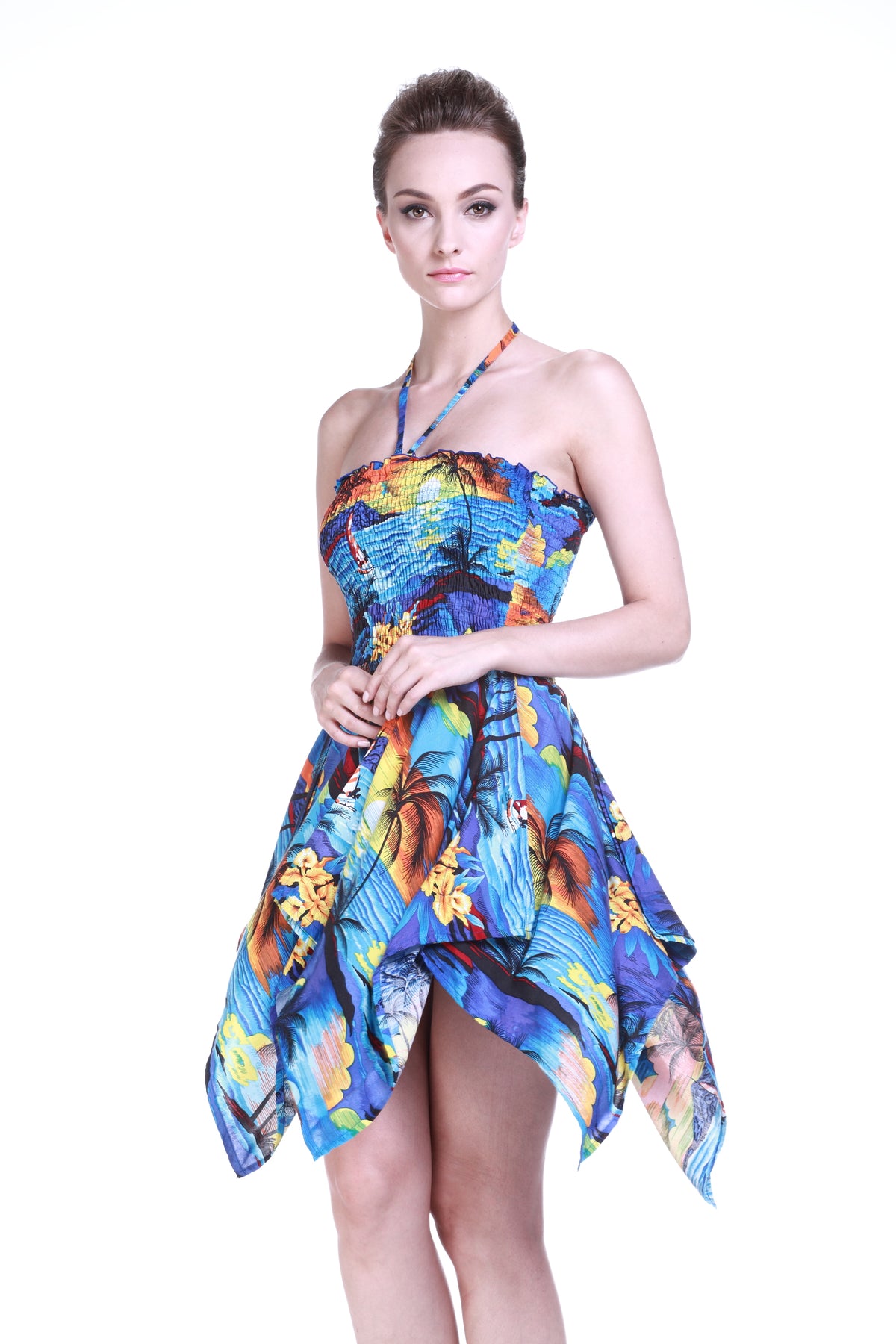 Gypsy Dress Hawaiian Dress Luau Dress Fairy Dress in Blue Sunset ...