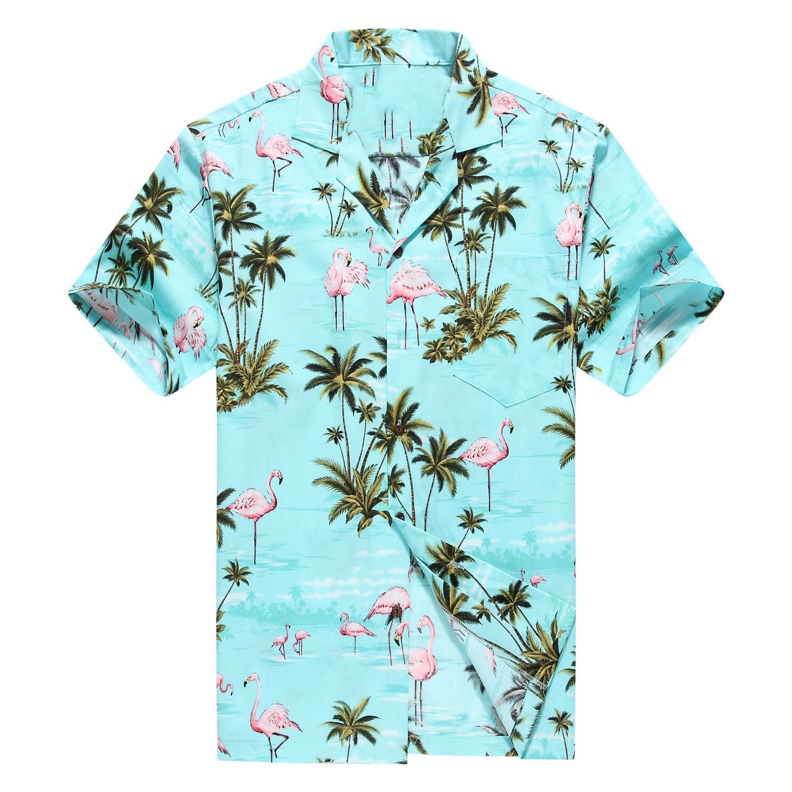 Made in Hawaii Couple Wai Set in Flamingo All Over Turquoise – Hawaii ...