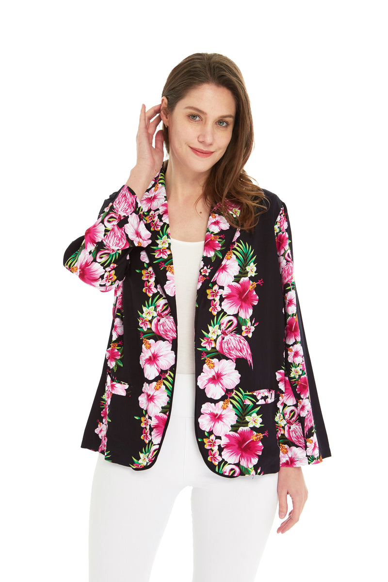 Women Light Weight Rayon Casual Open Front Jacket Cardigan Pink ...