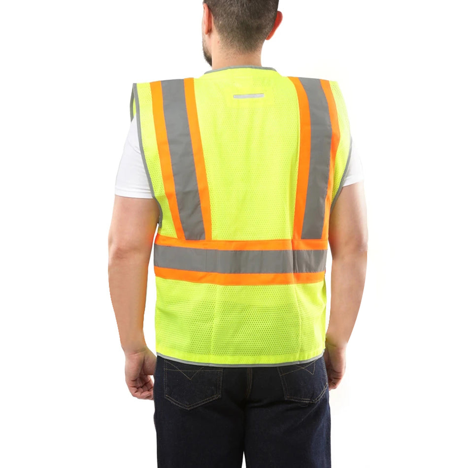 Same Day Delivery hi-vis Safety Yellow Vest reflective 2Strips+