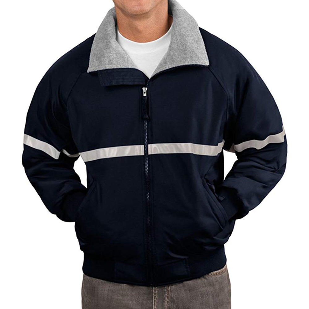 SMASYS Navy Blue Reflective Warm Safety High Visibility Jacket
