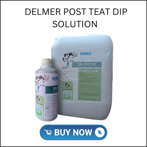 DELMER Post Teat Dip solution for Cows, Buffaloes, Goats, Camels