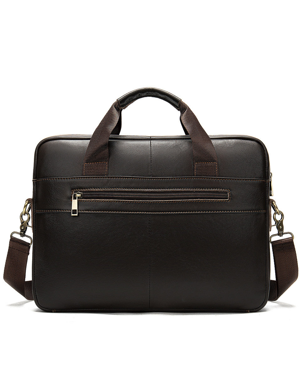 Leather Briefcase/ Laptop Bag - Harrison [Coffee Brown] – Alexandre León