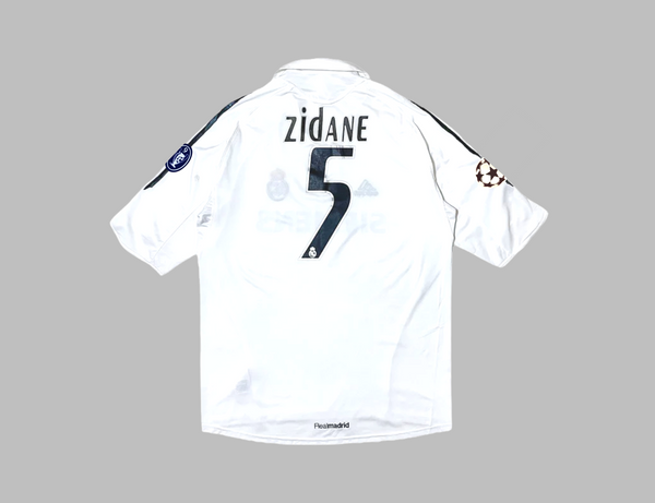 REAL MADRID 2005 2006 ZIDANE 5 HOME LONG SLEEVE SHIRT UCL (Excellent) –  Foot-Jerseys