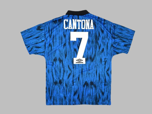 MANCHESTER UNITED 1992 1993 CANTONA 7 AWAY SHIRT (Good) L – Foot