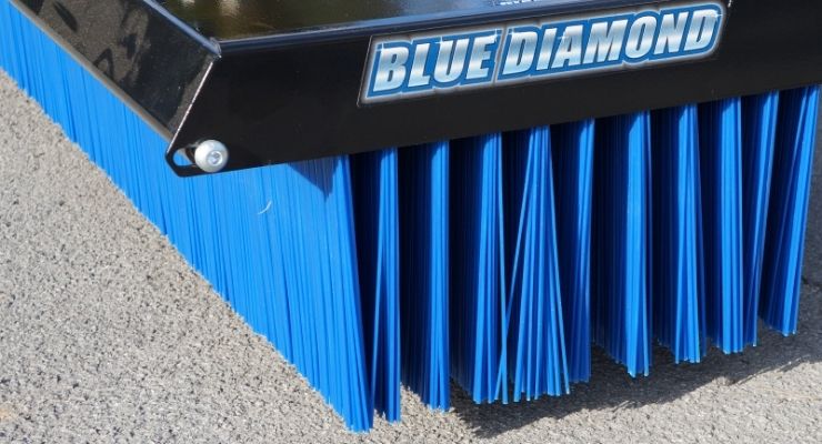 blue diamond push broom