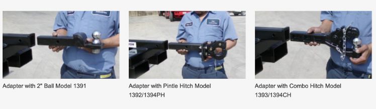 Trailer Hitch examples for trailer mover attachments 