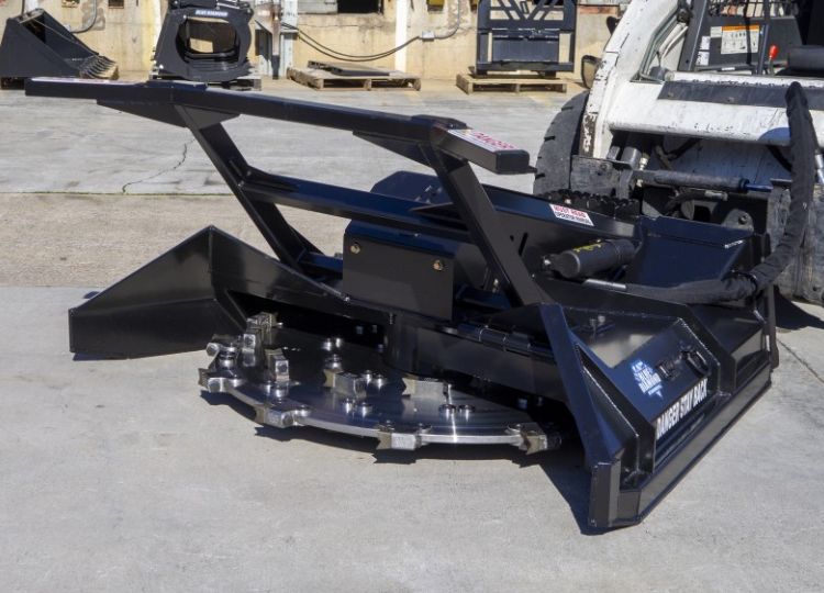 bobcat skid steer with a disc mulcher