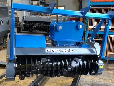 drum mulcher with excavator mounting