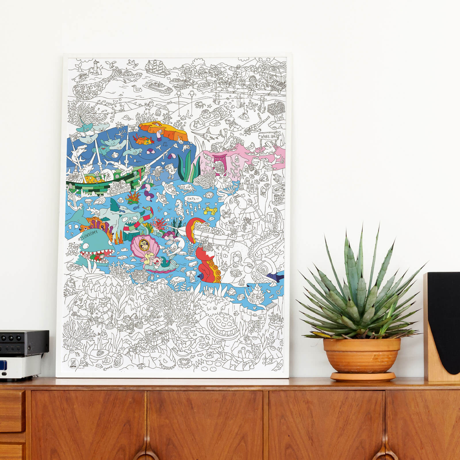 Omy Colouring Poster Ocean Small Kins 