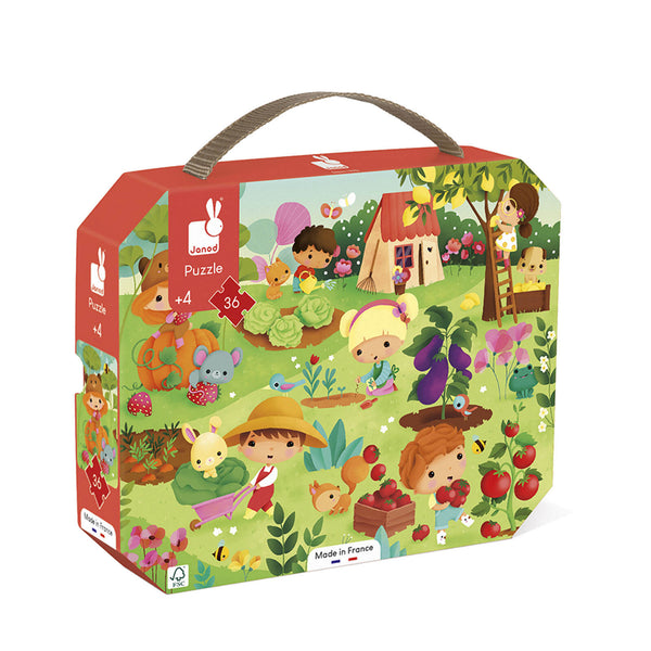 Janod Suitcase Puzzle: Fairies and Waterlilies 36 Pieces