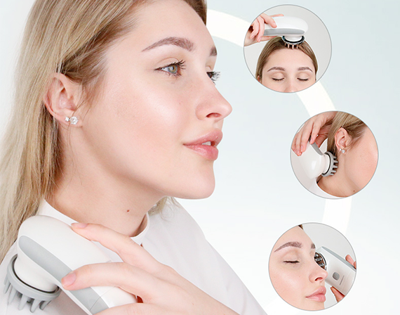 3 in 1 Electric Vibrating Scalp Head Massager/Facial Clean TOUCHBeauty