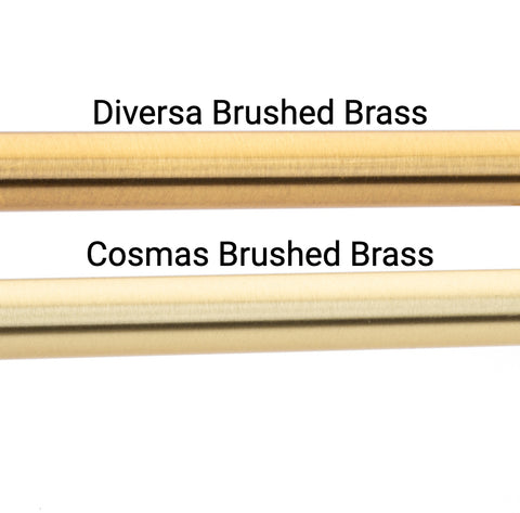 Cosmas Brushed Brass and Diversa Brushed Brass