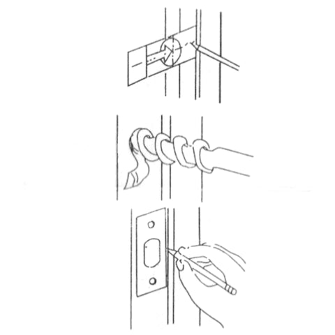 Install deadbolt strike plate