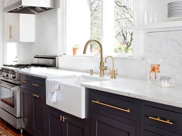 Brass with copper in Kitchen