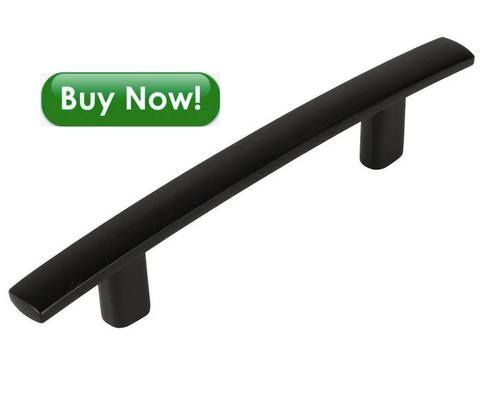 Cosmas 2363-3.5FB Flat Black Subtle Arch Cabinet Pulls