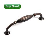 Dynasty Hardware P-8718-10B Fluted Cabinet Pull Oil Rubbed Bronze