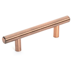 Copper cabinet pull with 3 inch hole spacing