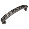 Cosmas 4298WN Weathered Nickel Floral Cabinet Pull intricate designed craftsman style cabinet pulls