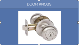 Where should you use a round locking door knob? 