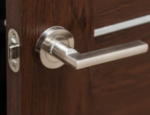 What is a door lever used for on a kitchen pantry door? 