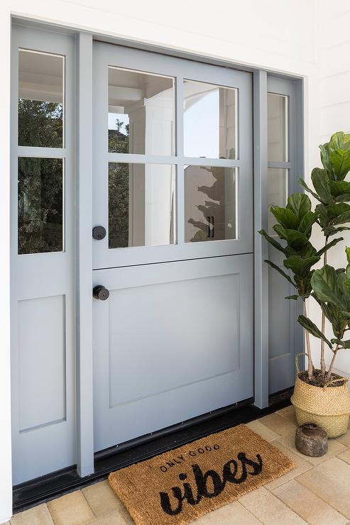 Dutch door with deadbolt and round entry knob 