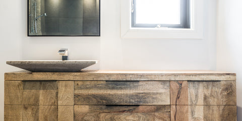 wood bathroom vanity 