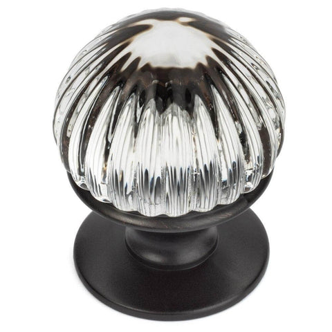 Cosmas 5317ORB-C Oil Rubbed Bronze & Clear Glass Round Cabinet