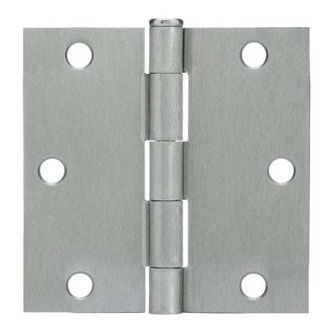 Cosmas Satin Nickel Door Hinge 4 inch x 4 inch with Square Corners
