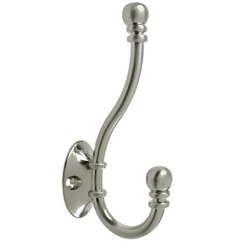 Elements YD55-587SN 5-7/8 Double Wall Mount Hook, Satin Nickel