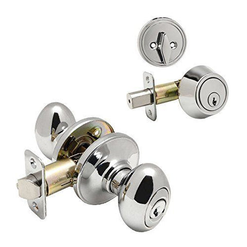 Designers Impressions Bedford Polished Chrome Entry Knob with