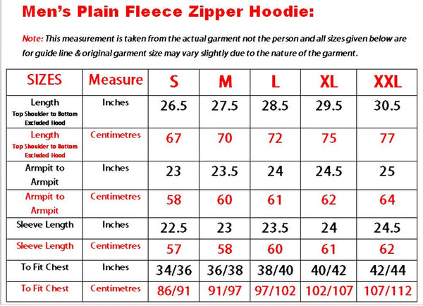 Men's Plain Fleece Zip Up Hoodie – 5poundstuff