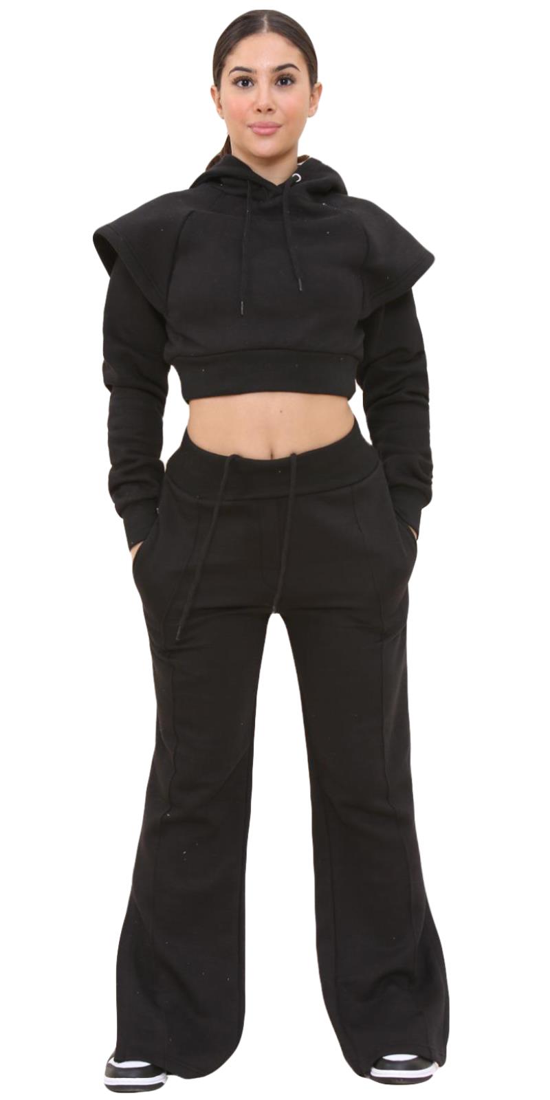 Ladies Crop Jogging Tracksuit