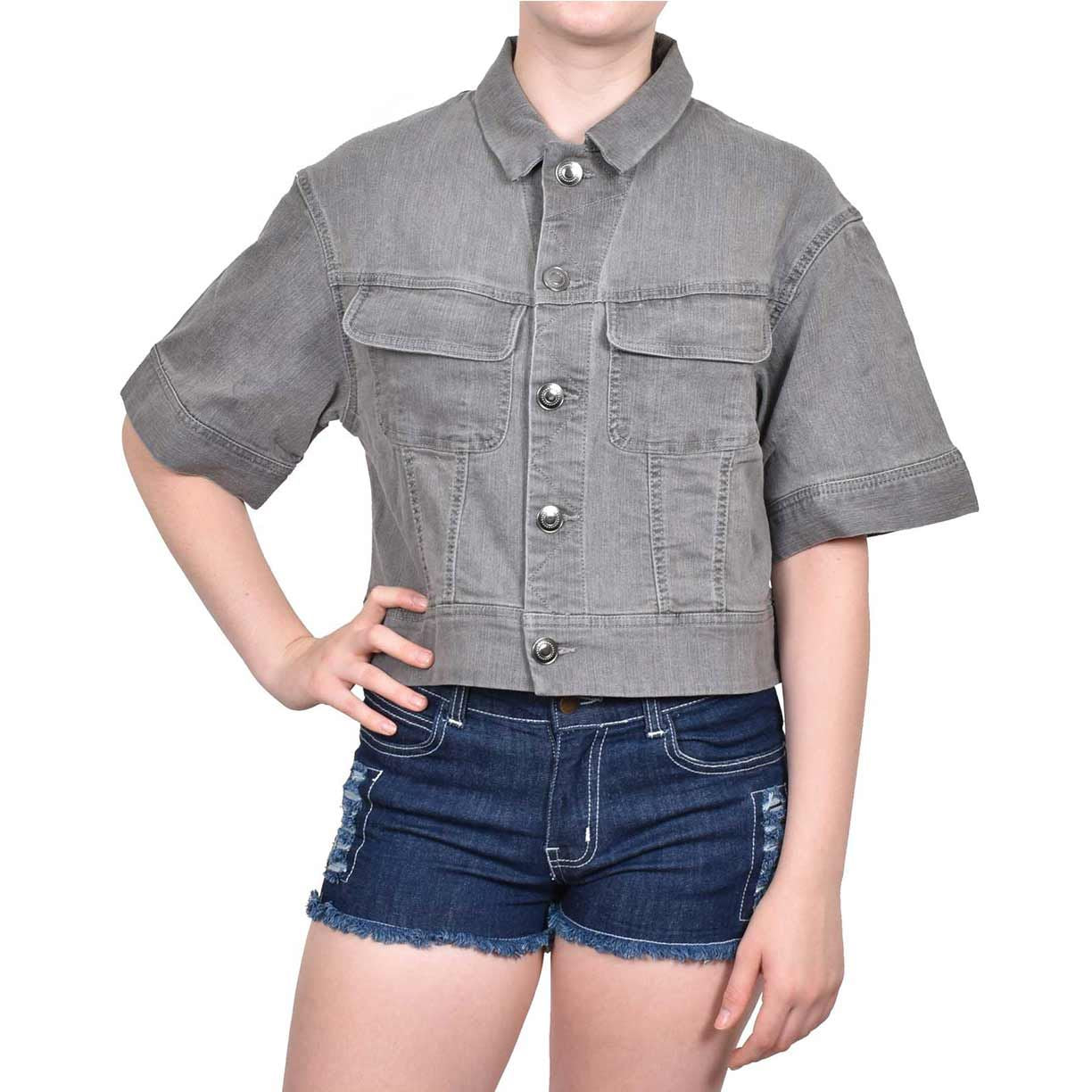 Women Soft Stretch Cotton Denim Jacket - S