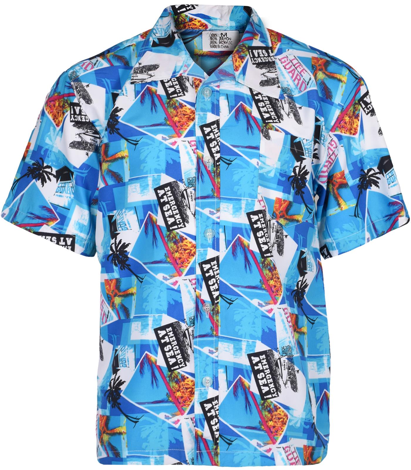 Mens Hawaiian Shirt Multi Sky