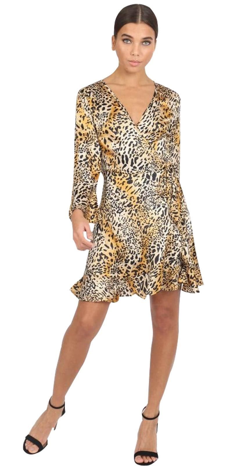 Women Leopard Print Dress - UK8/UK10