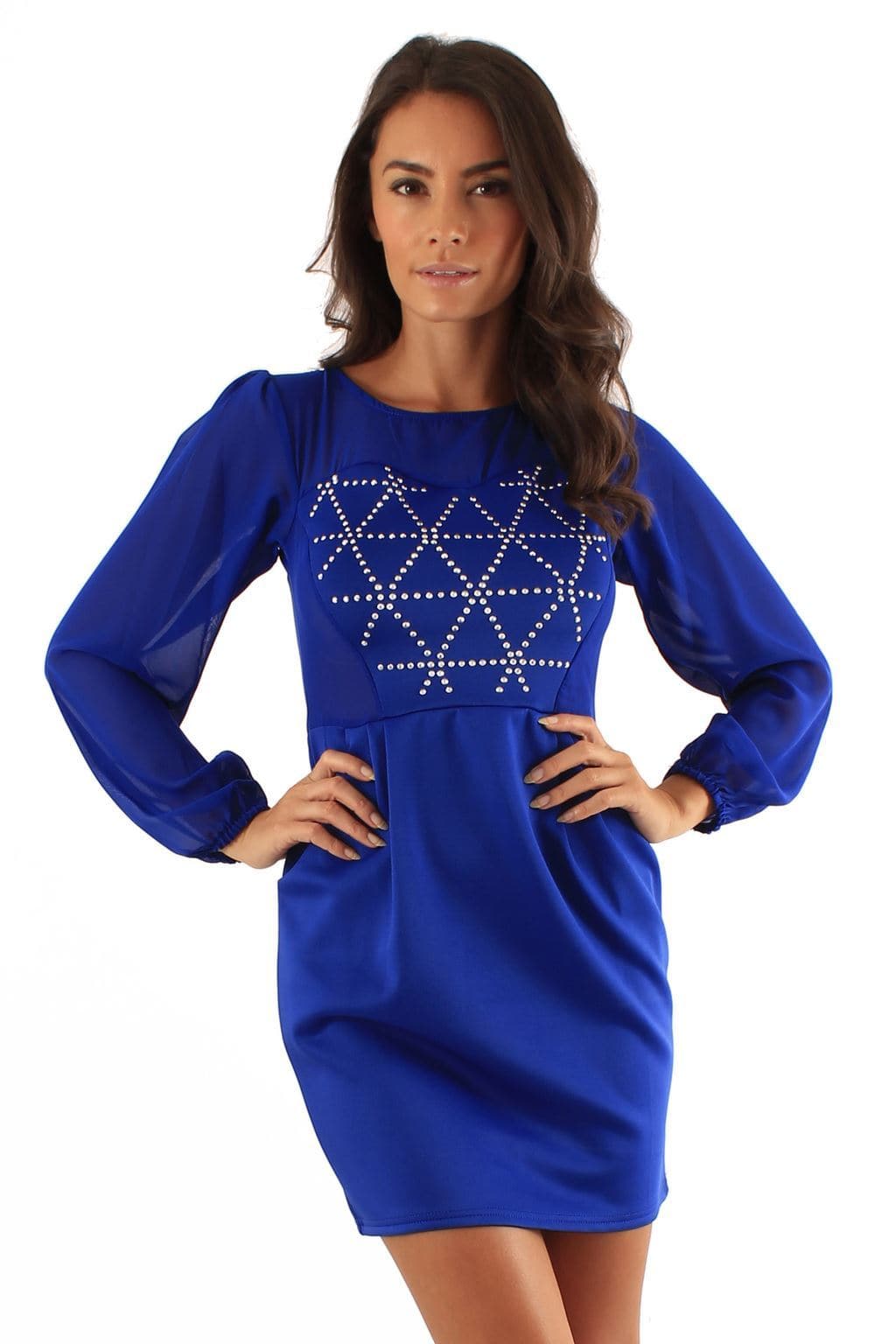 Women Long Sleeve Mini Dress