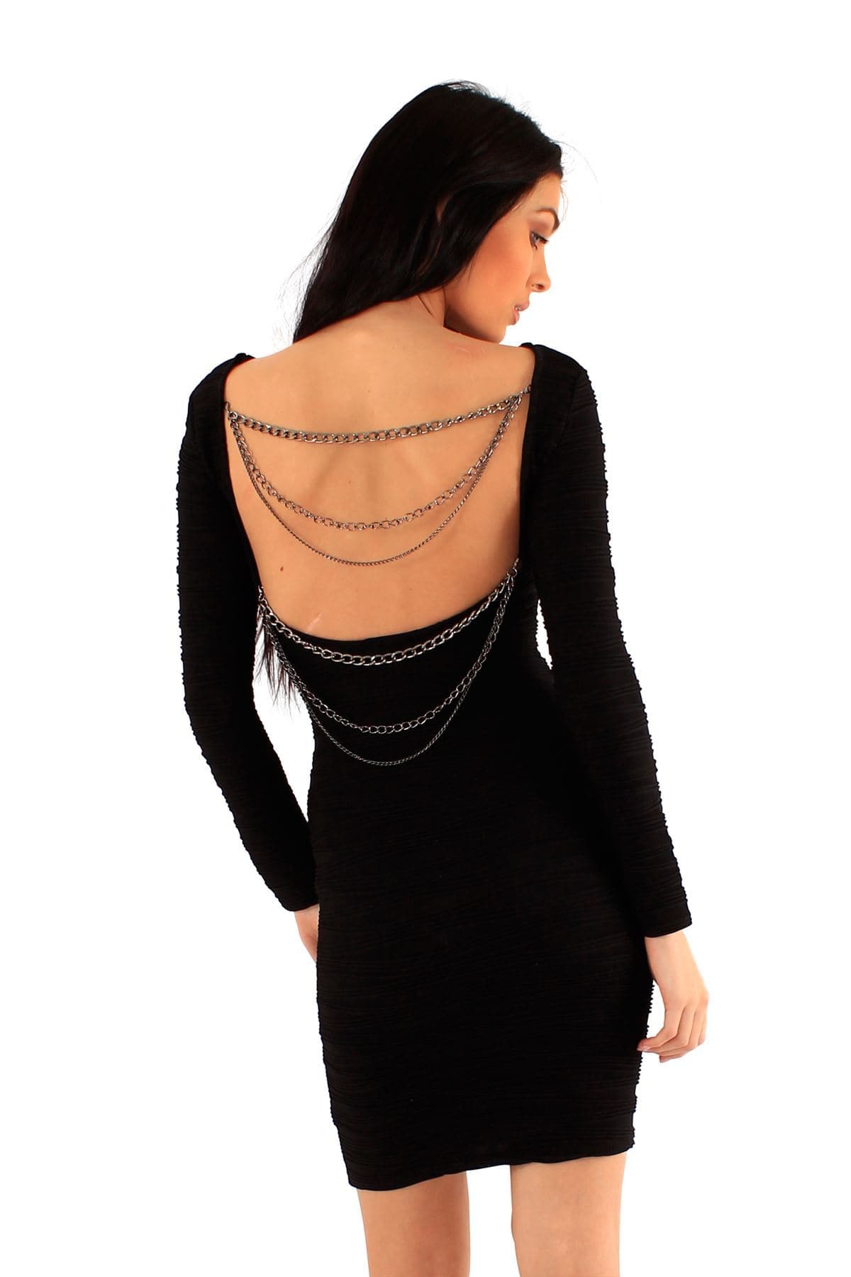 Ladies Bodycon Back Chain Dresses