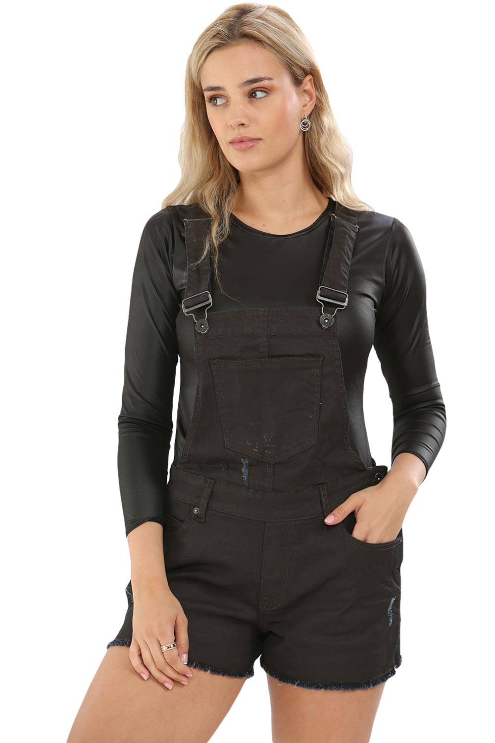 Ladies Denim Stretchable Dungaree