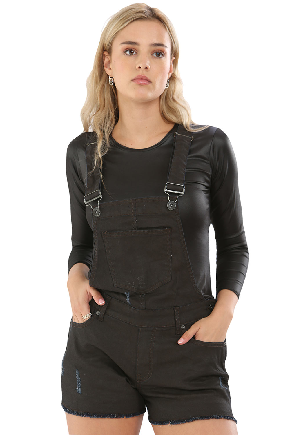 Ladies Denim Stretchable Dungaree