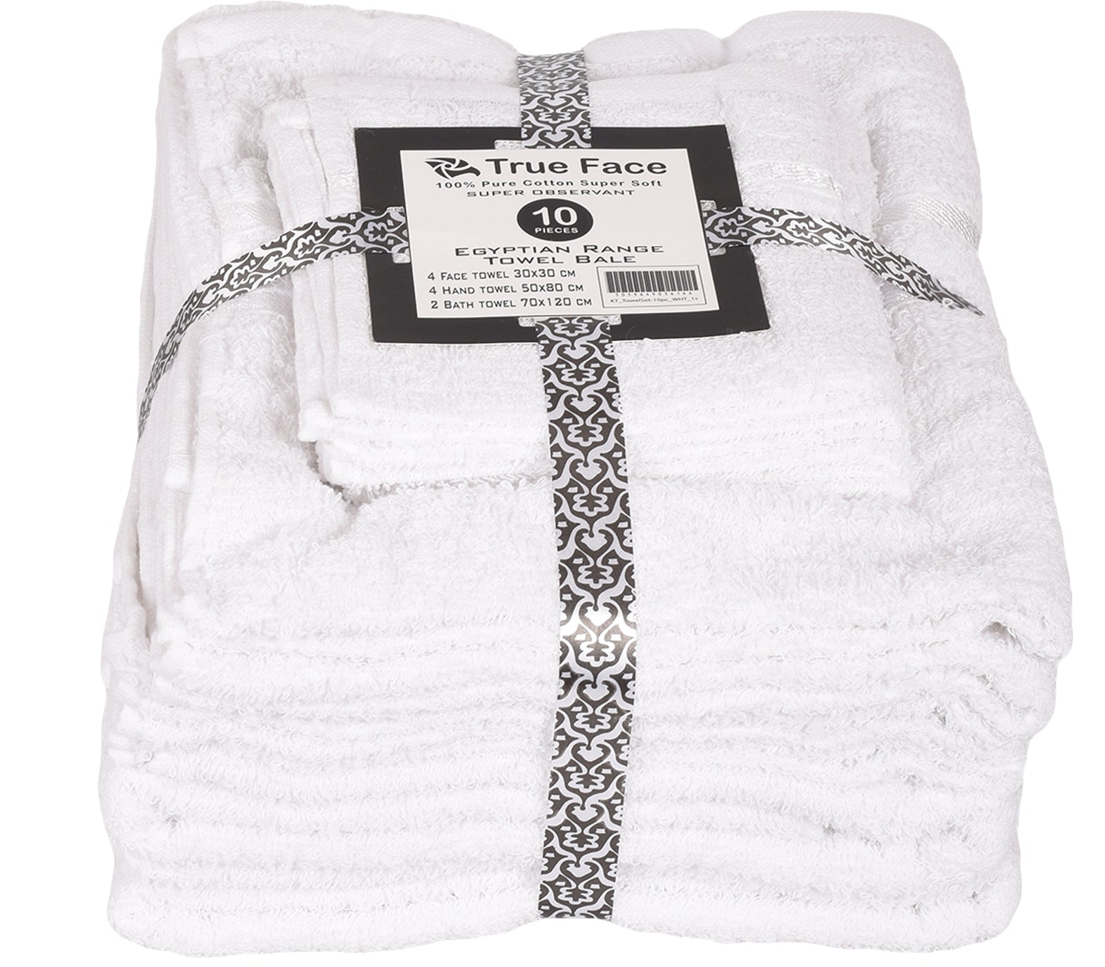 Egyptian Cotton Bathroom Towels Set - 10 Piece