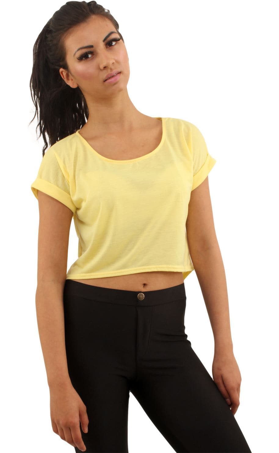 Women Plain Crop Top